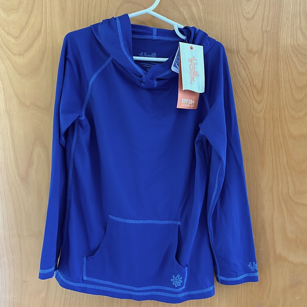 NWT UVSKINZ SWIMWEAR TOP KIDS SZ 8 chlorine&saltwater resistant quick dry UPF50+